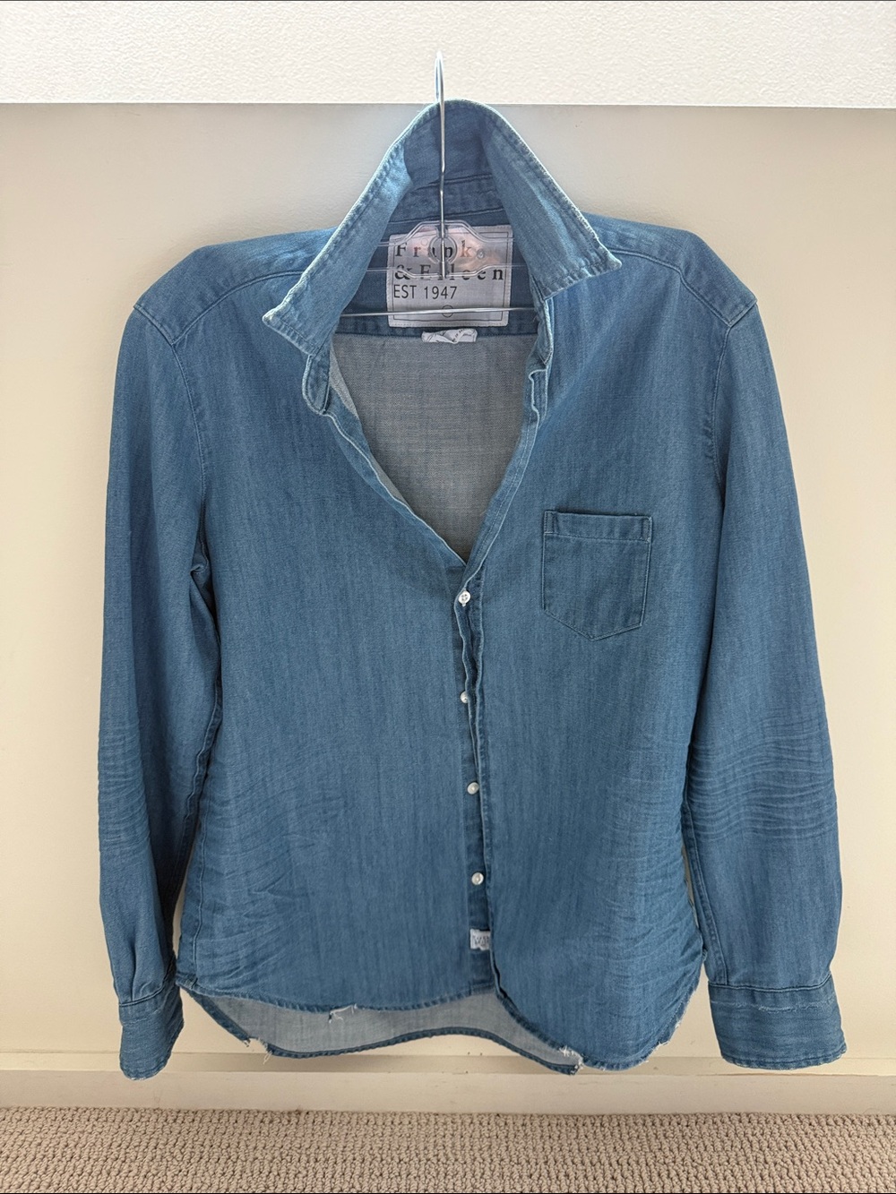 Frank & Eileen Blue Denim Button-Down Shirt